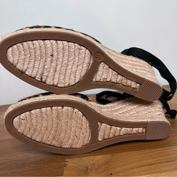 NWOT J.Crew Espadrille Wedges in Leopard Calf Hair - Picture 7 of 7